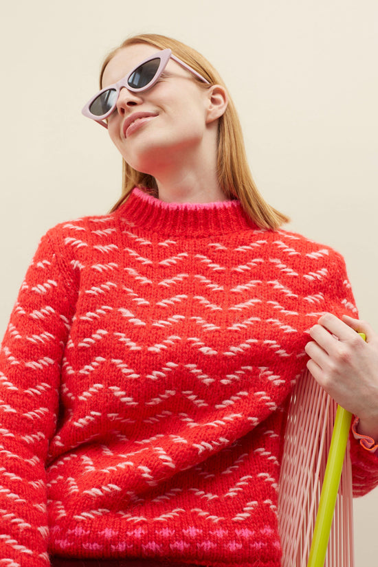 Dr Bloom Knitwear Saltarin Jersey in Rojo