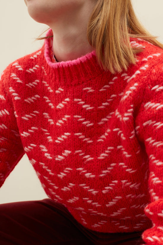 Dr Bloom Knitwear Saltarin Jersey in Rojo