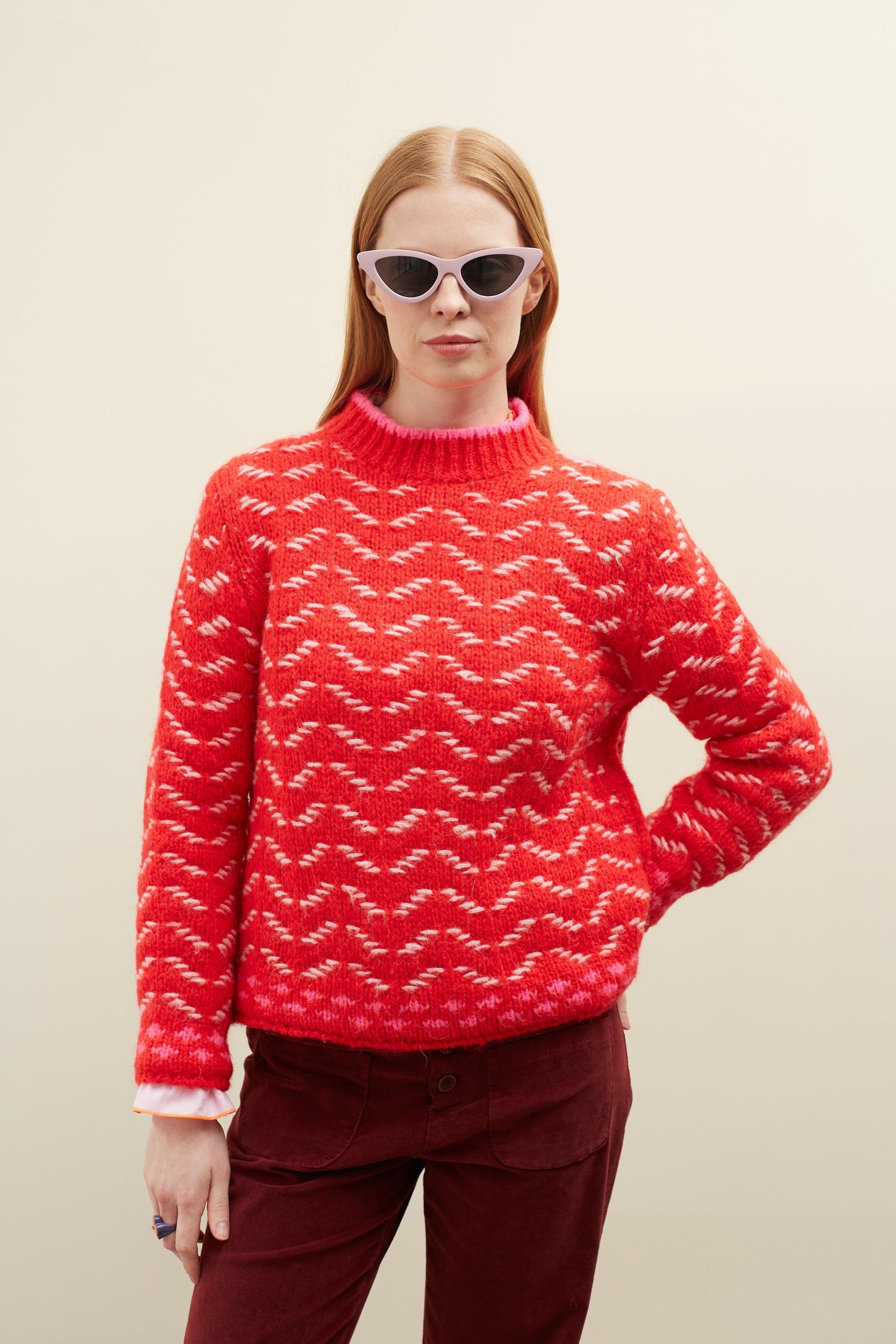 Dr Bloom Knitwear Saltarin Jersey in Rojo