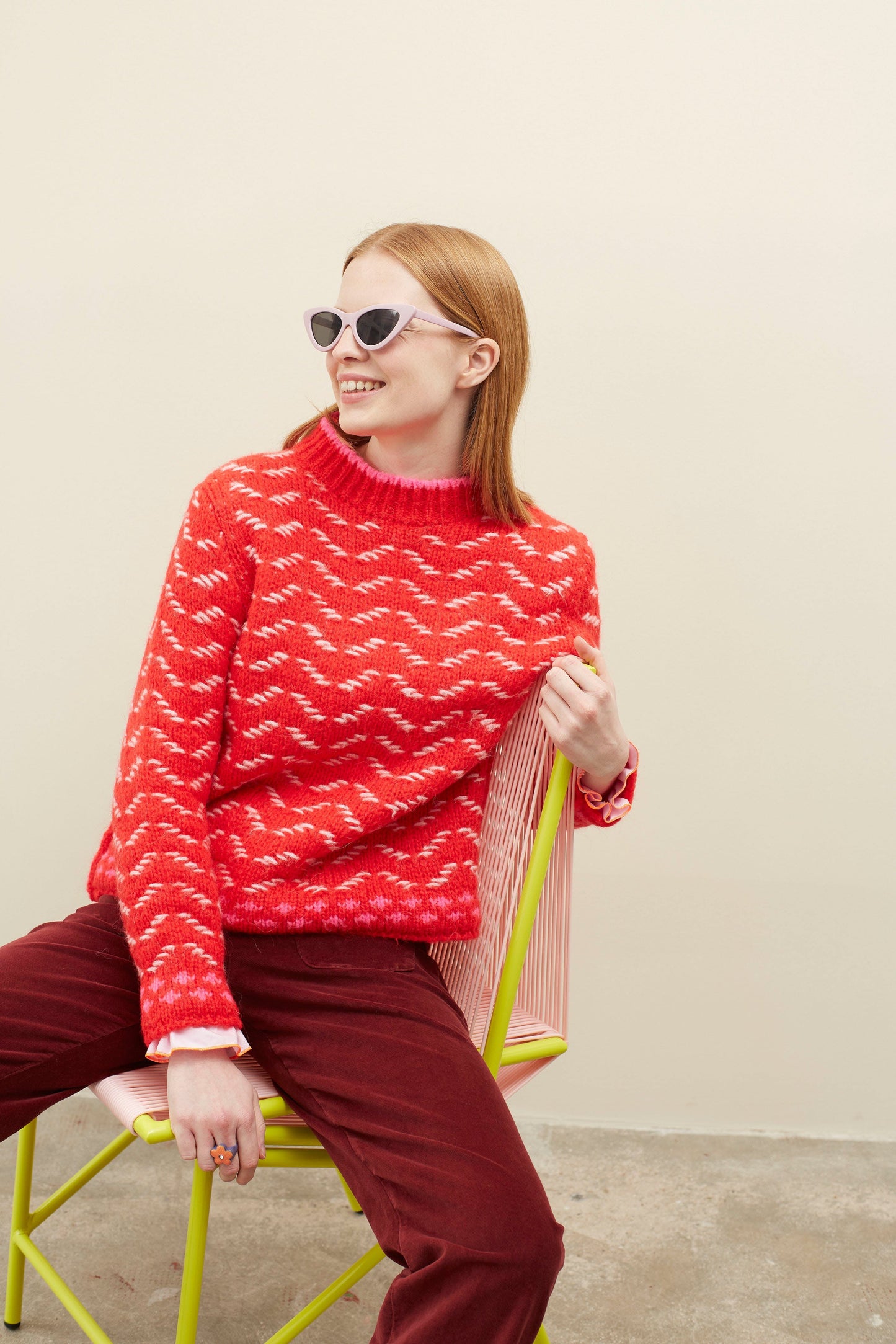 Dr Bloom Knitwear Saltarin Jersey in Rojo