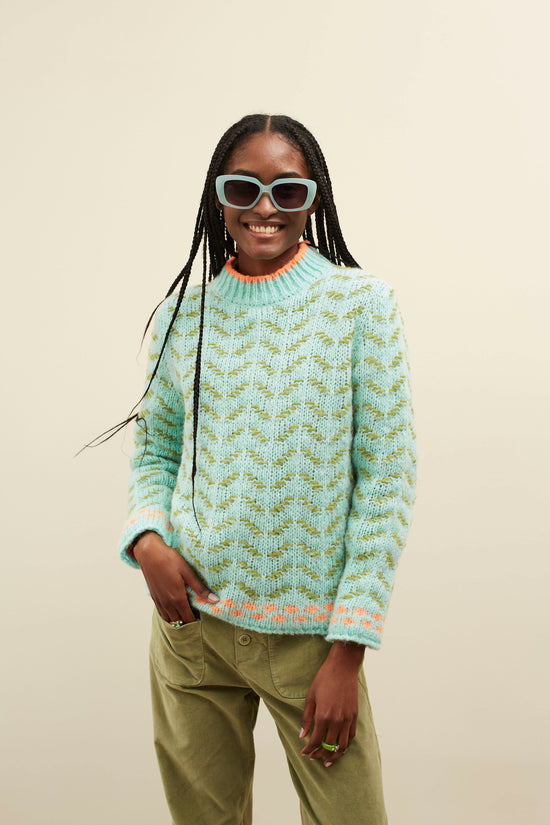 Dr Bloom Knitwear Saltarin Jumper in Aqua