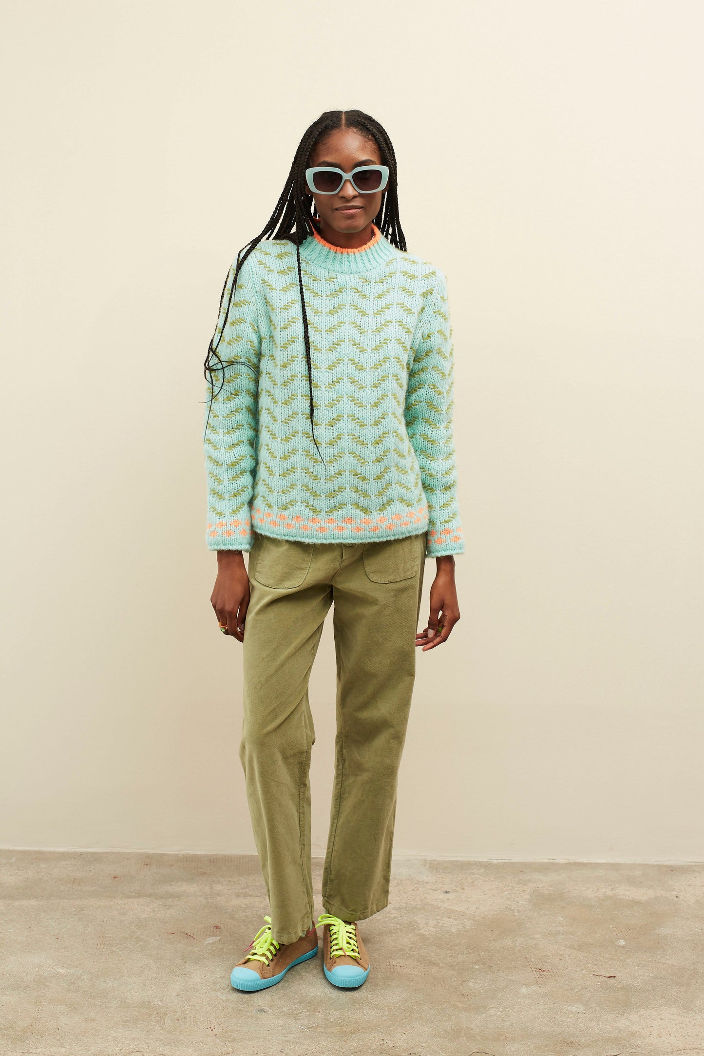 Dr Bloom Knitwear Saltarin Jumper in Aqua