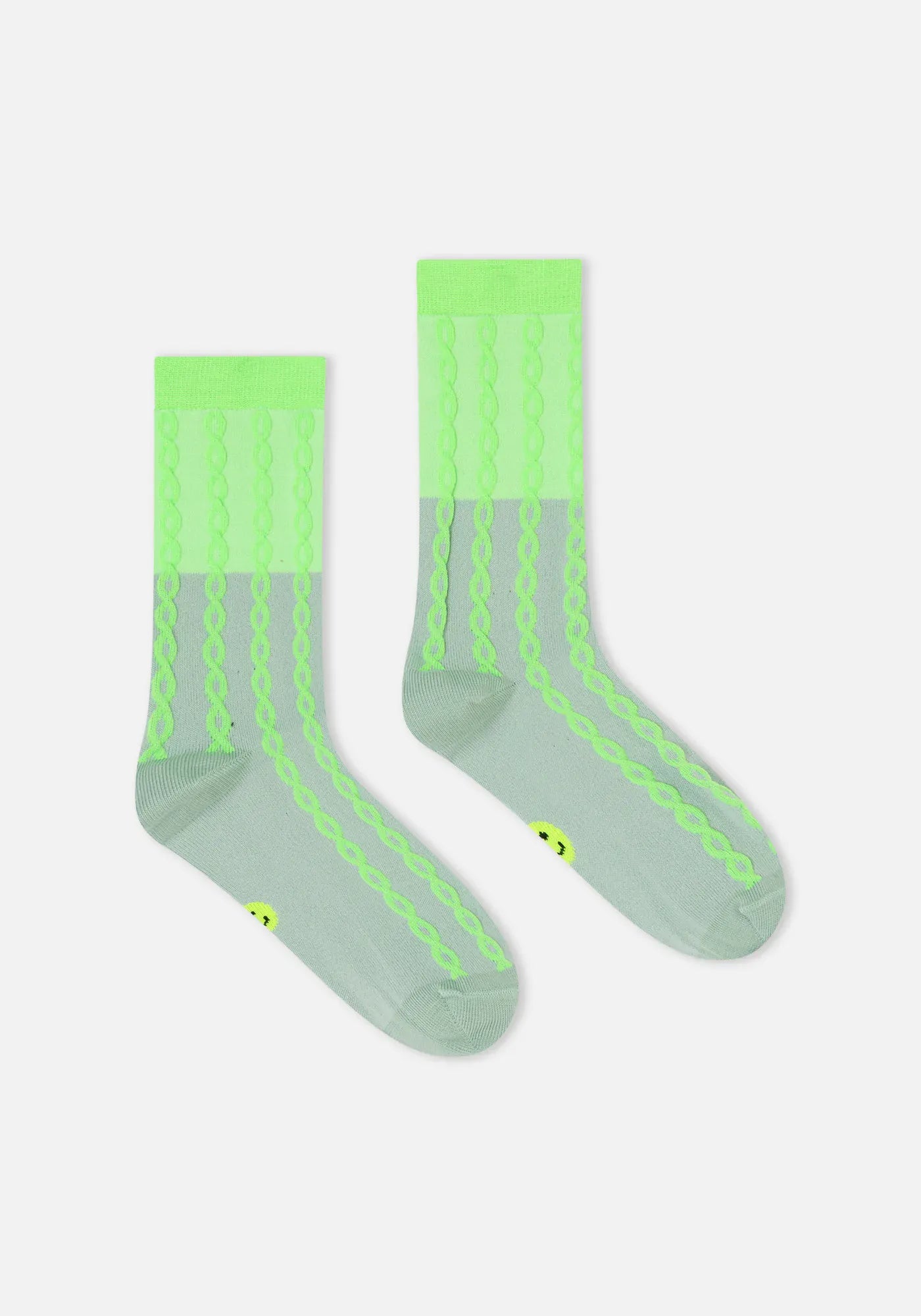 Dr Bloom Ladies Socks ONE SIZE Mint Plait Socks