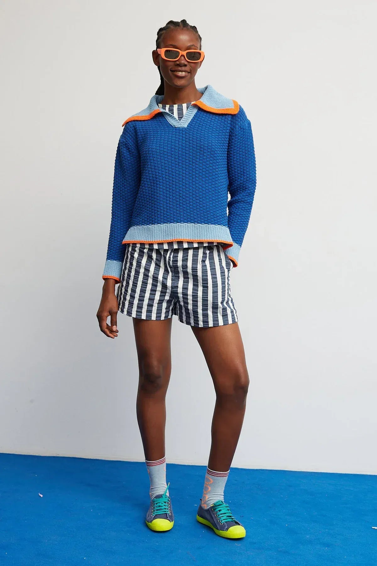 Dr Bloom Shorts Navy Stripe Shorts