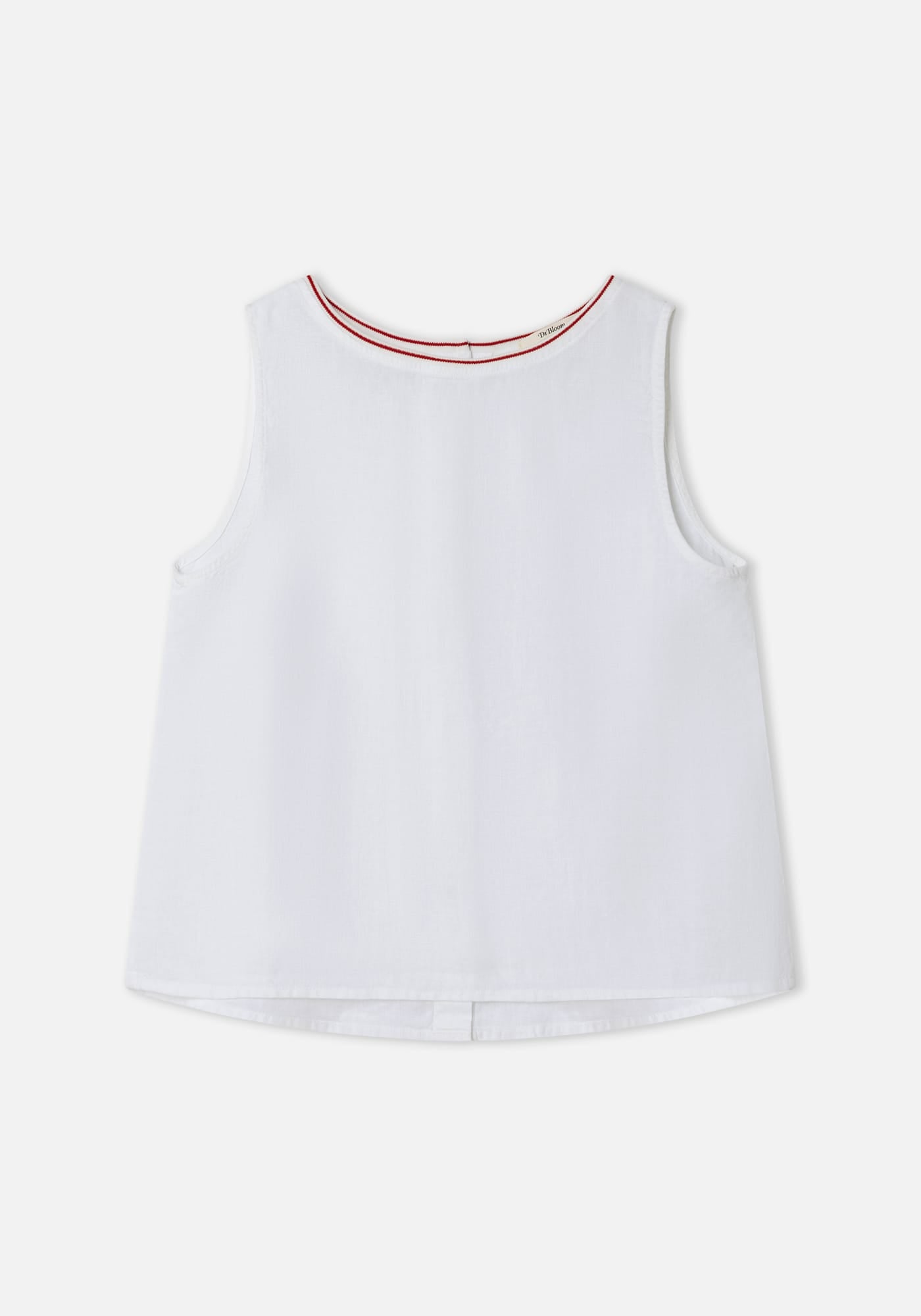Dr Bloom Tops Ana White Linen Sleeveless Top