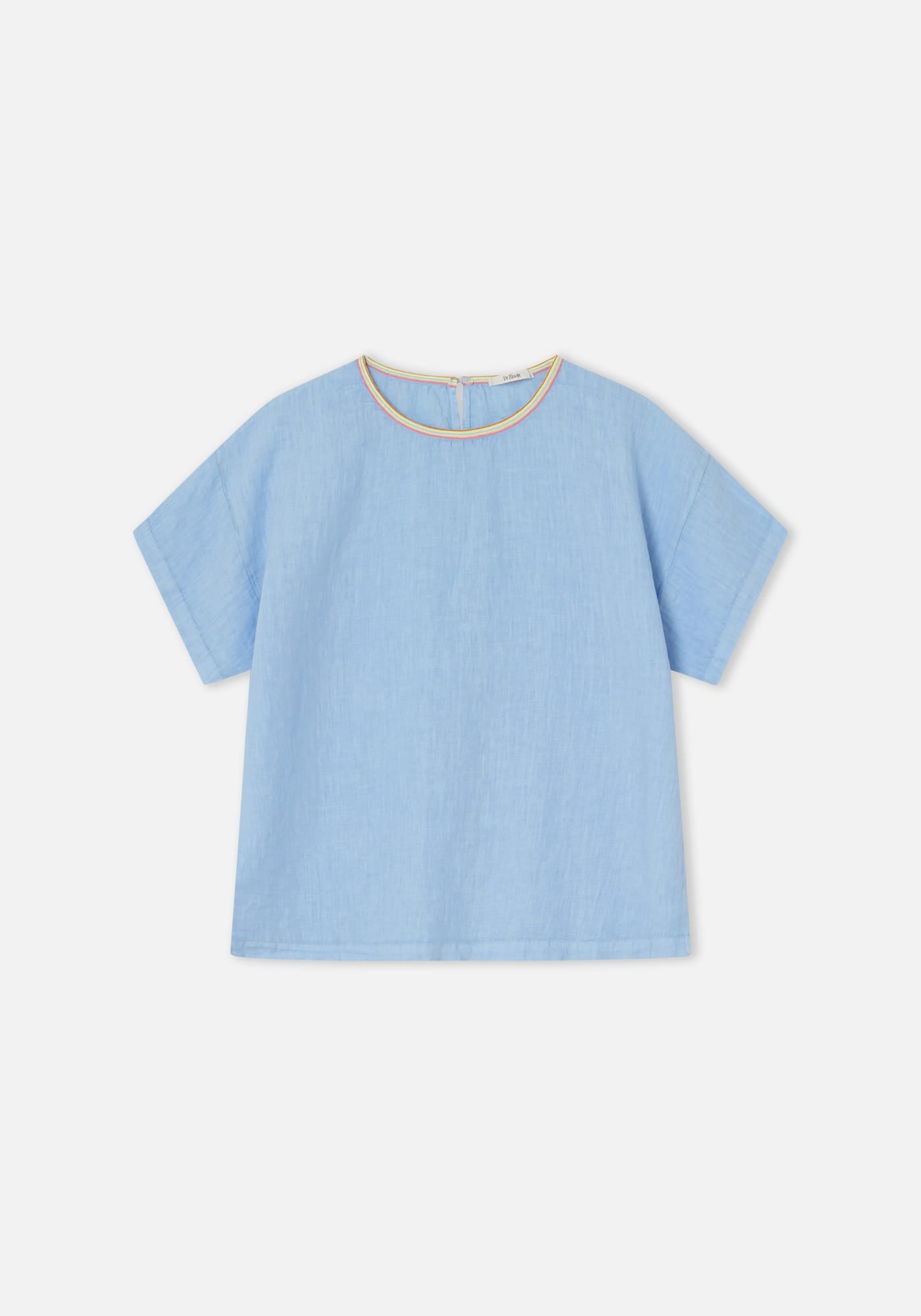 Dr Bloom Tops Flake Linen Shirt in Sky Blue
