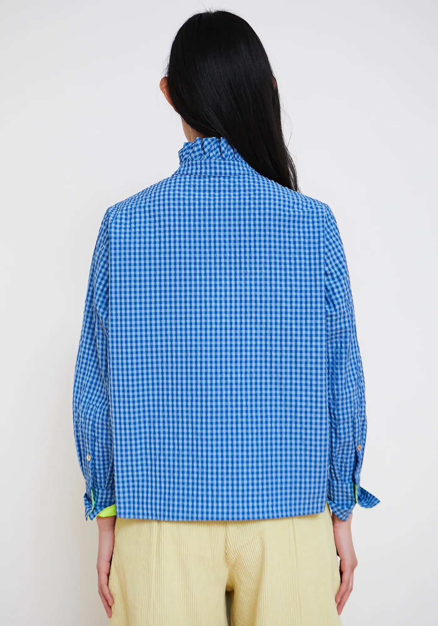 Dr Bloom Tops Vichy Technical Shirt in Blue