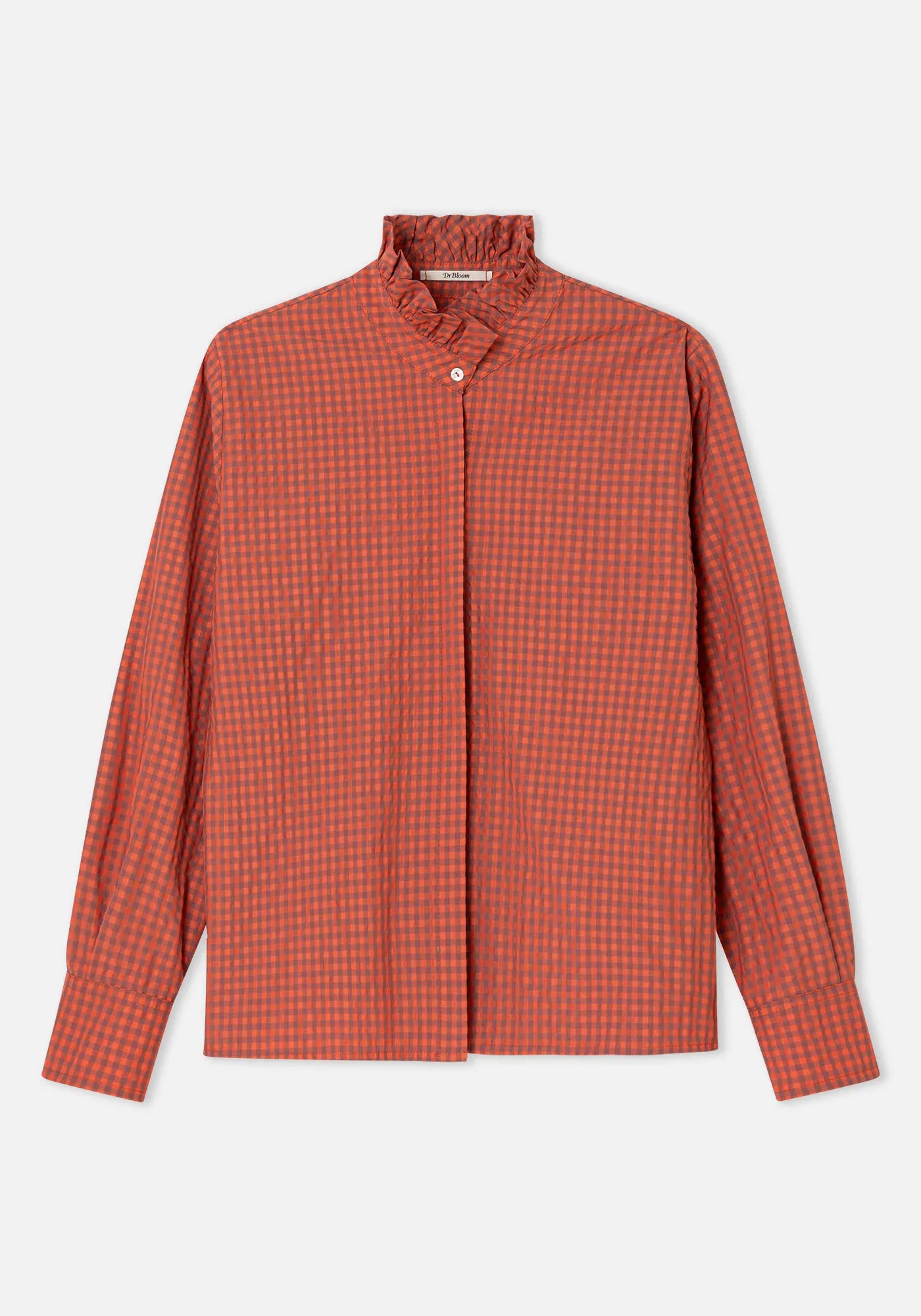 Dr Bloom Tops Vichy Technical Shirt in Coral