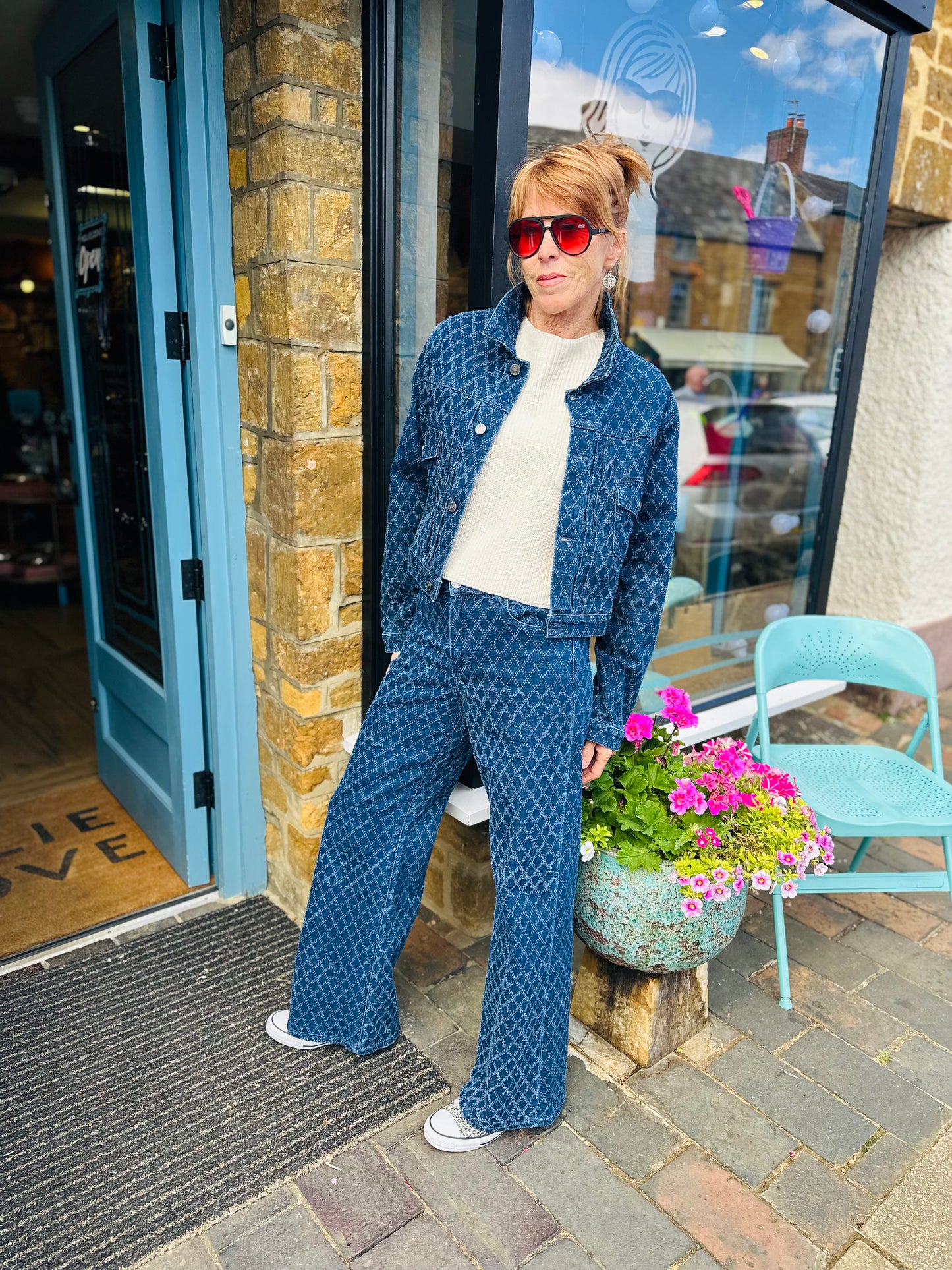 Elan Jackets Diamond Blues Denim Jacket