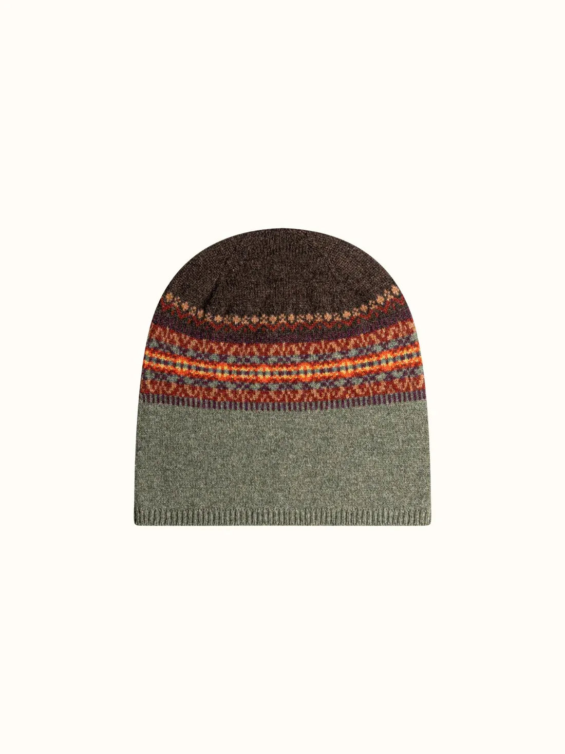 ERIBE Knitwear Hats & Gloves Alloa Merino Wool Fairisle Beanie - Braemar-Oakley