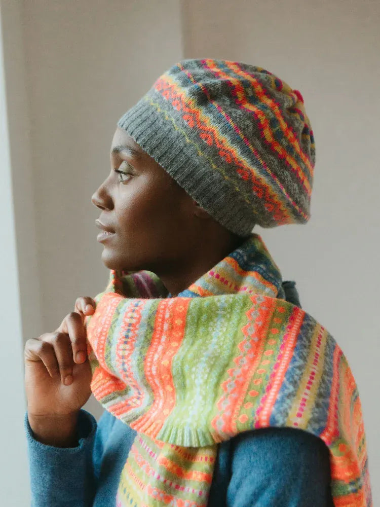ERIBE Knitwear Hats & Gloves Alloa Merino Wool Fairisle Beret - Charm-Bonnie