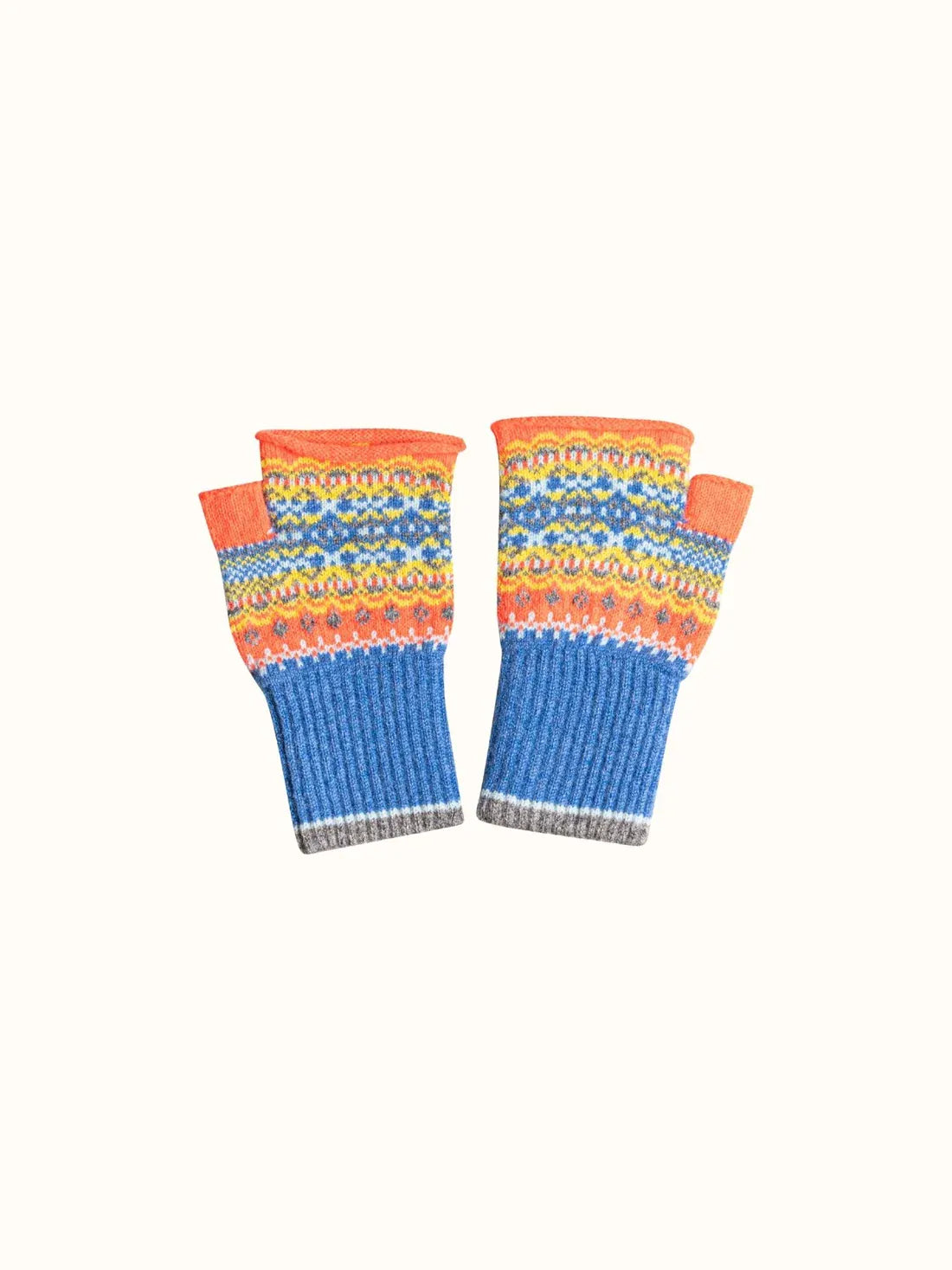 ERIBE Knitwear Hats & Gloves Alloa Merino Wool Fairisle Open Mitt - Charm-Bonnie