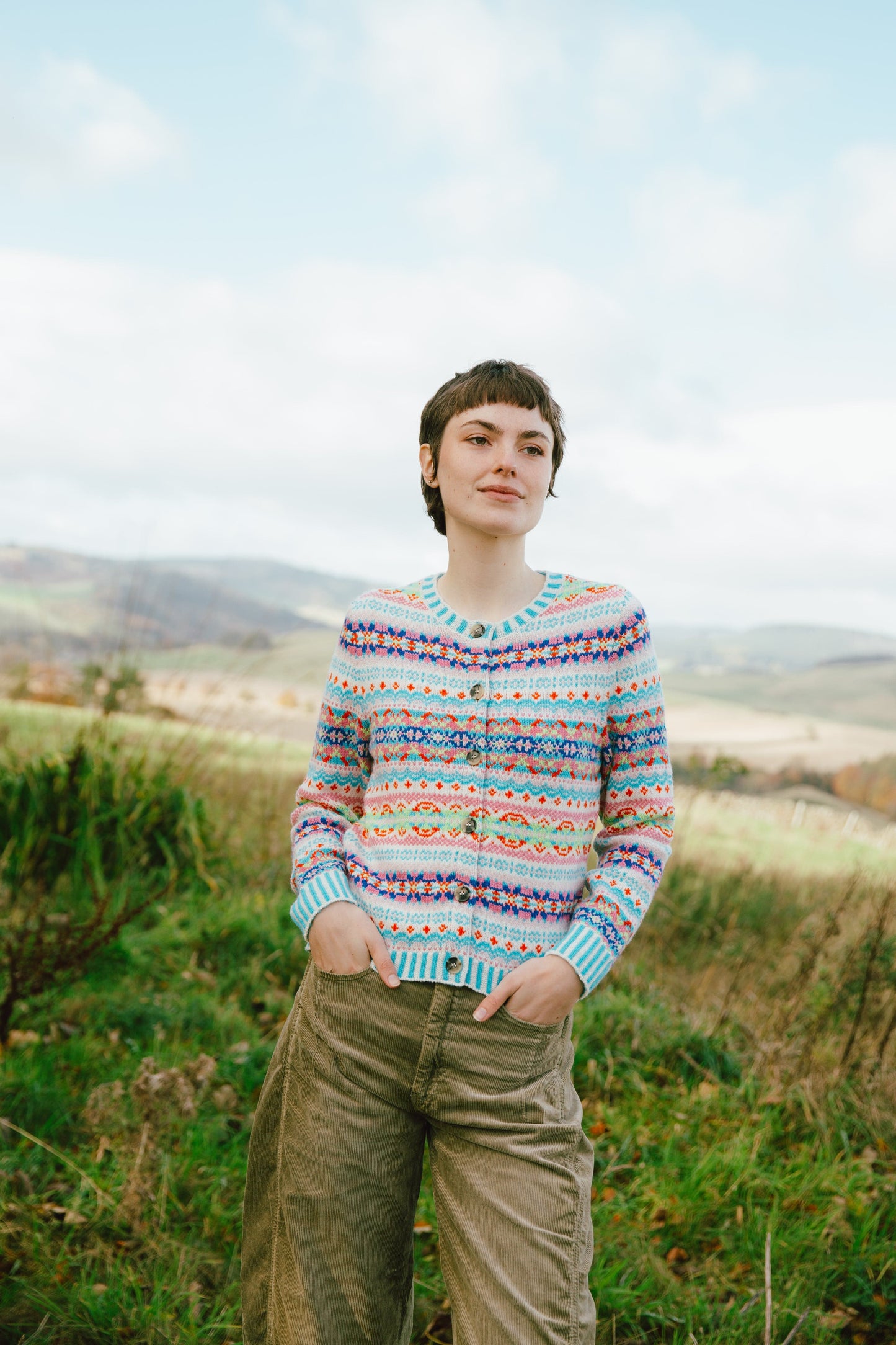 ERIBE Knitwear Knitwear Kinross Cardigan in Mural