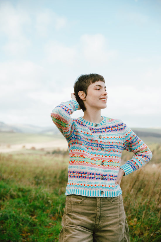 ERIBE Knitwear Knitwear Kinross Cardigan in Mural