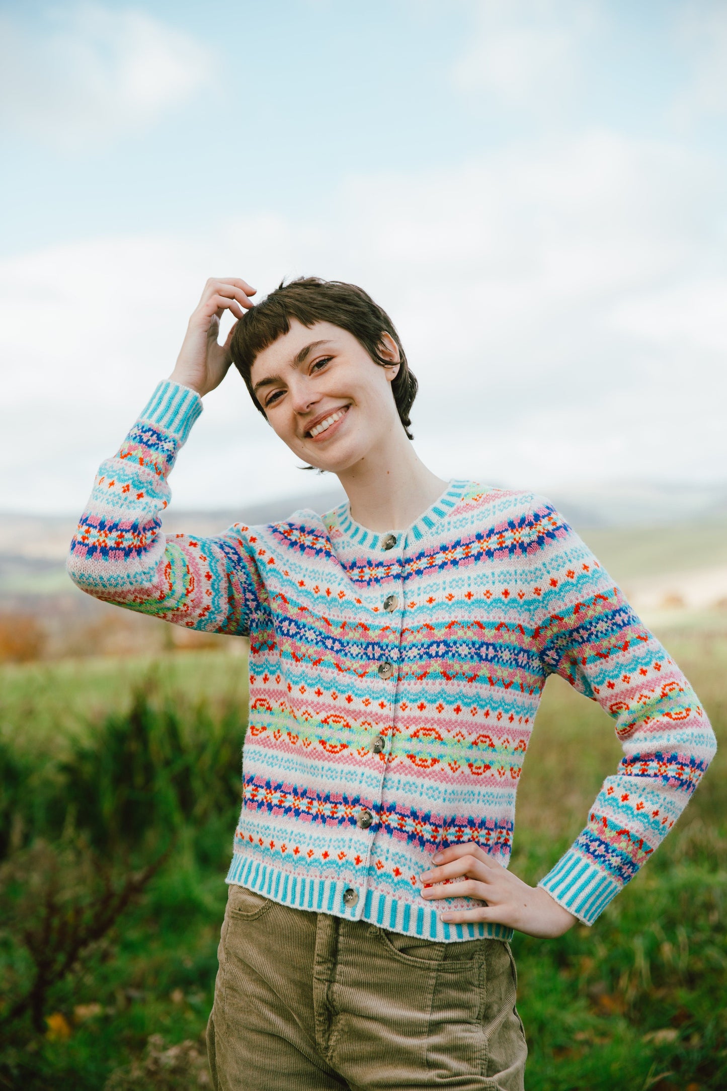 ERIBE Knitwear Knitwear Kinross Cardigan in Mural