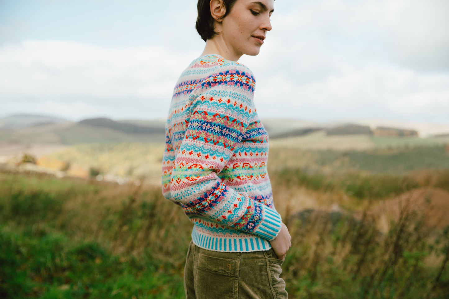 ERIBE Knitwear Knitwear Kinross Cardigan in Mural