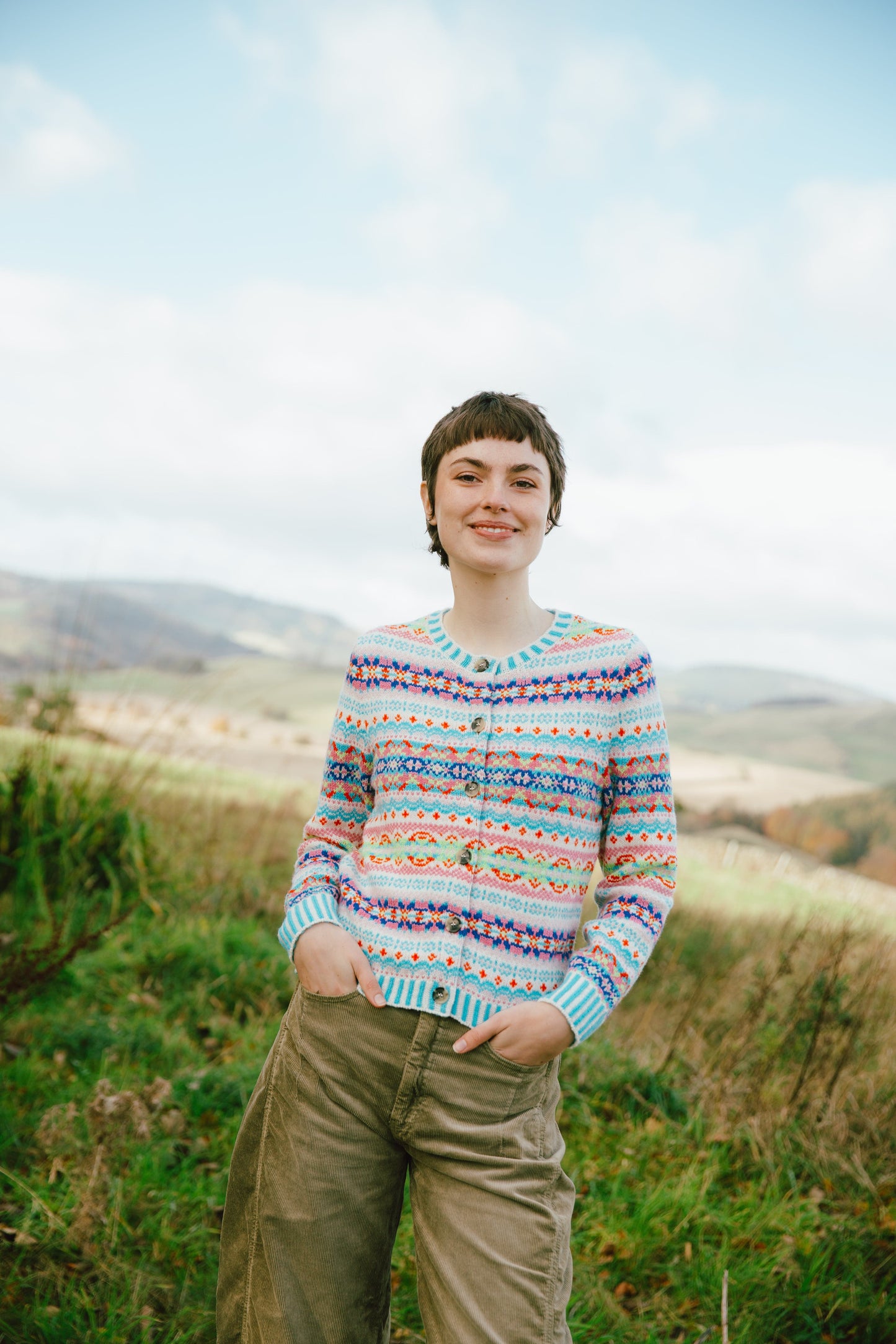 ERIBE Knitwear Knitwear Kinross Cardigan in Mural
