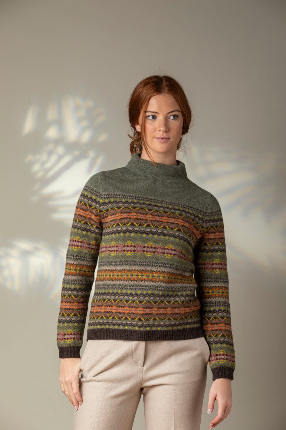 ERIBE Knitwear Knitwear Kinross High Neck Jumper in Agate