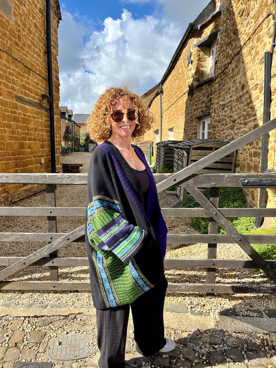 ERIBE Knitwear Knitwear One size Montrose Blanket Coat in Sirius