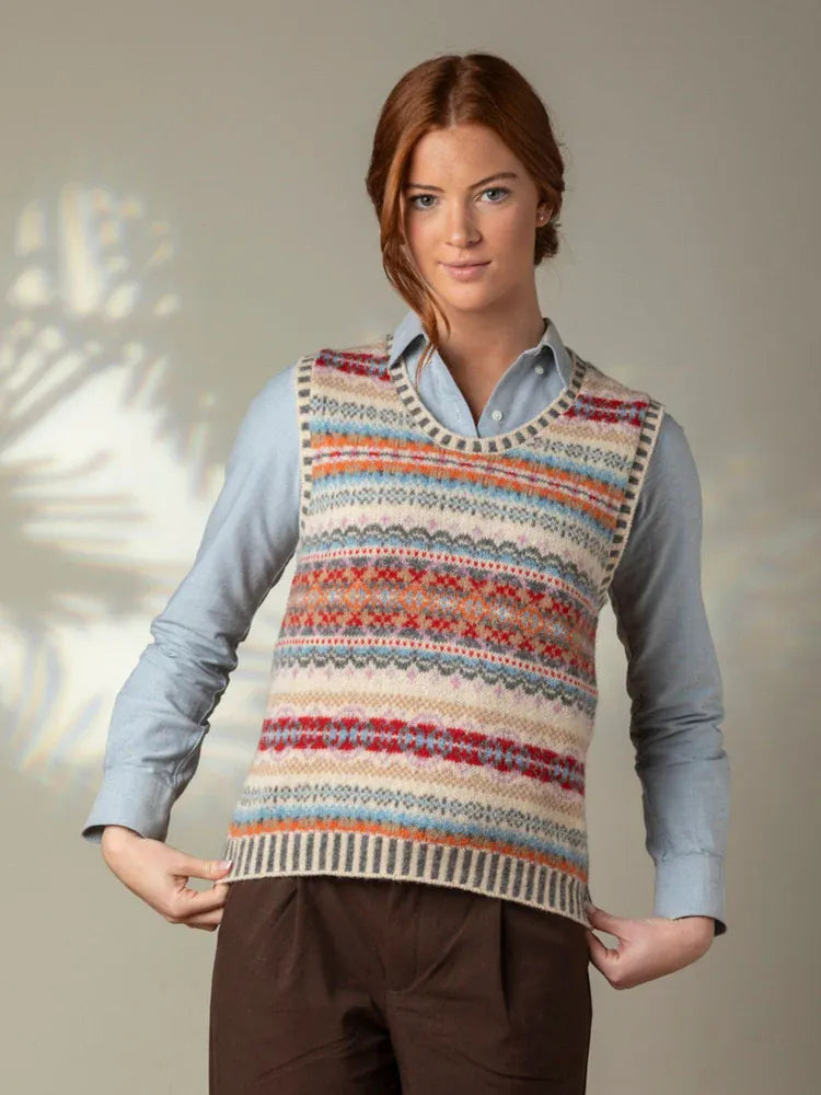 ERIBE Knitwear Knitwear Westray Wool Fairisle Vest in Mallaig