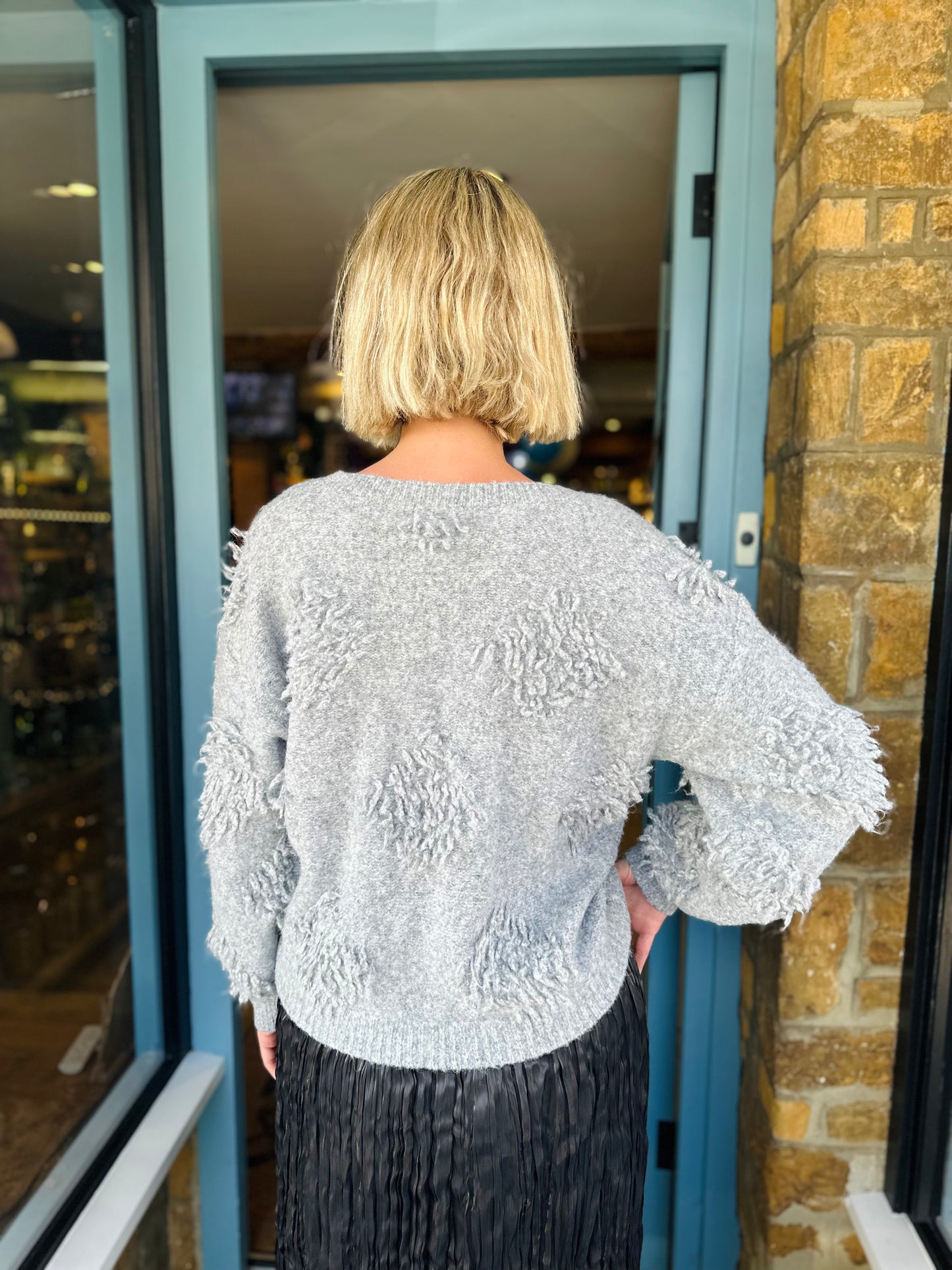 EsQualo Diamond Jumper in Storm