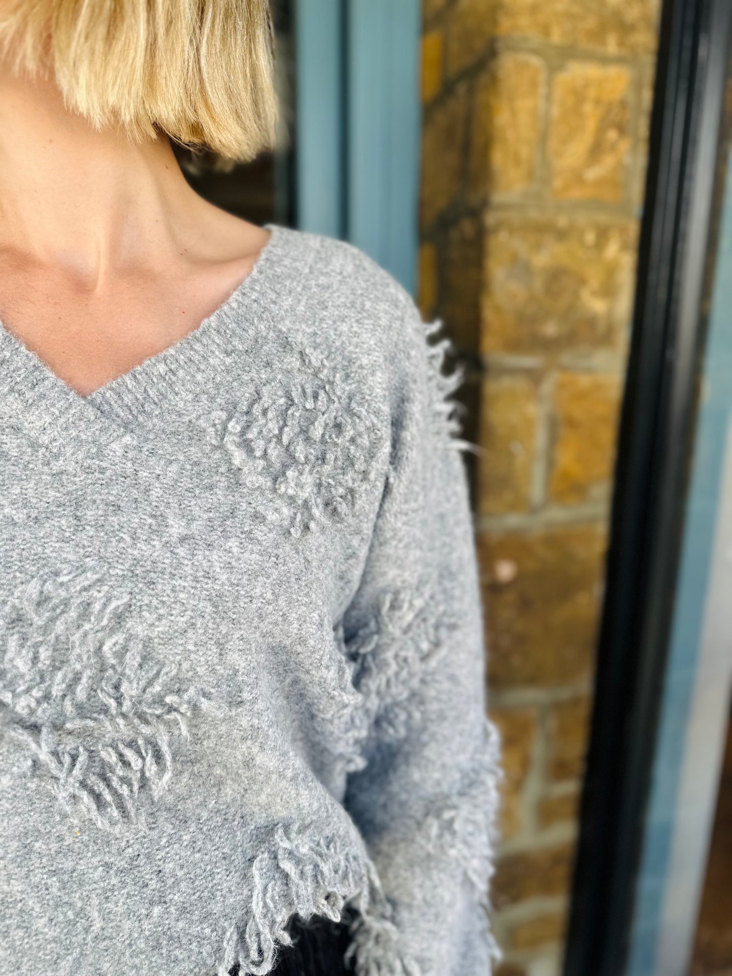 EsQualo Diamond Jumper in Storm