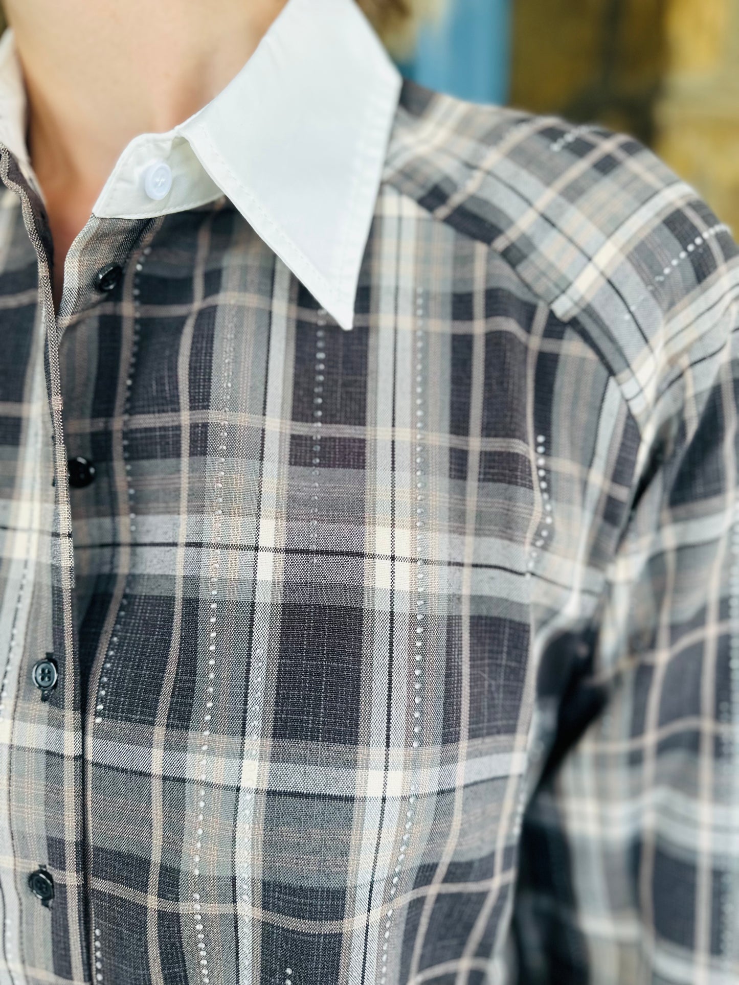 EsQualo Tops Claudia Checked Shirt