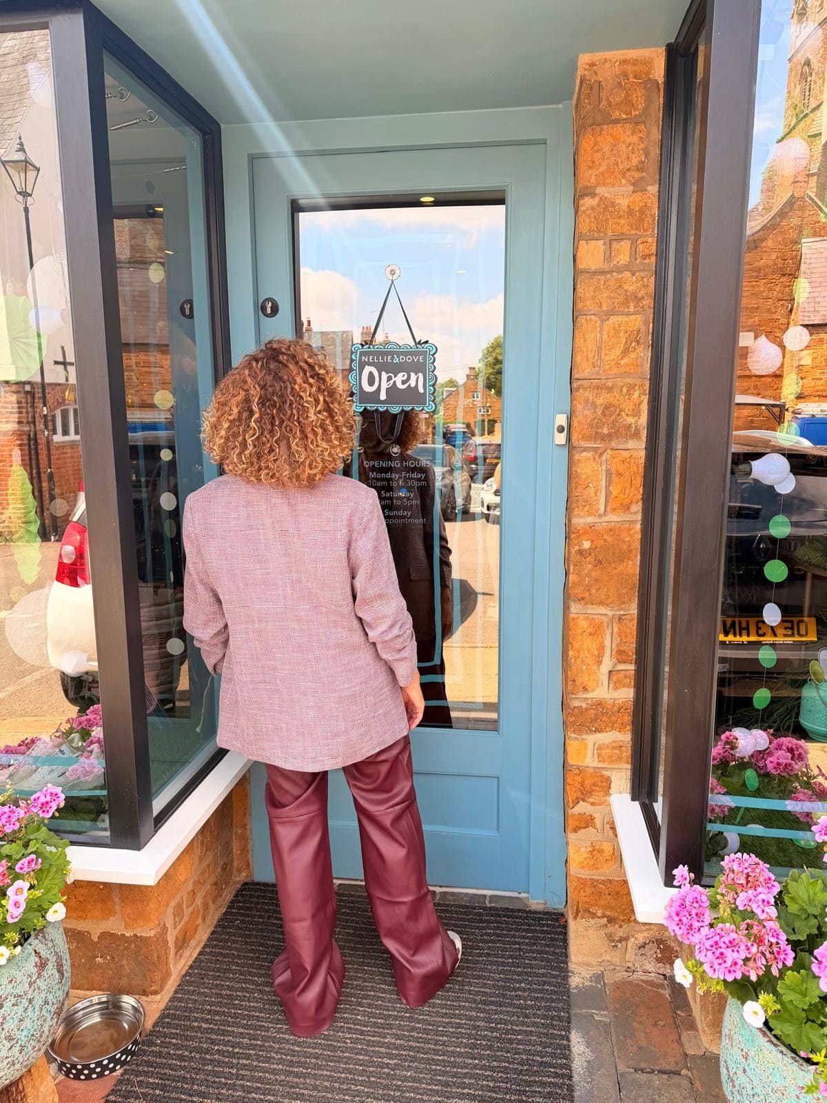 EsQualo Trousers Tailored Wide Leg Trousers in Bordeaux