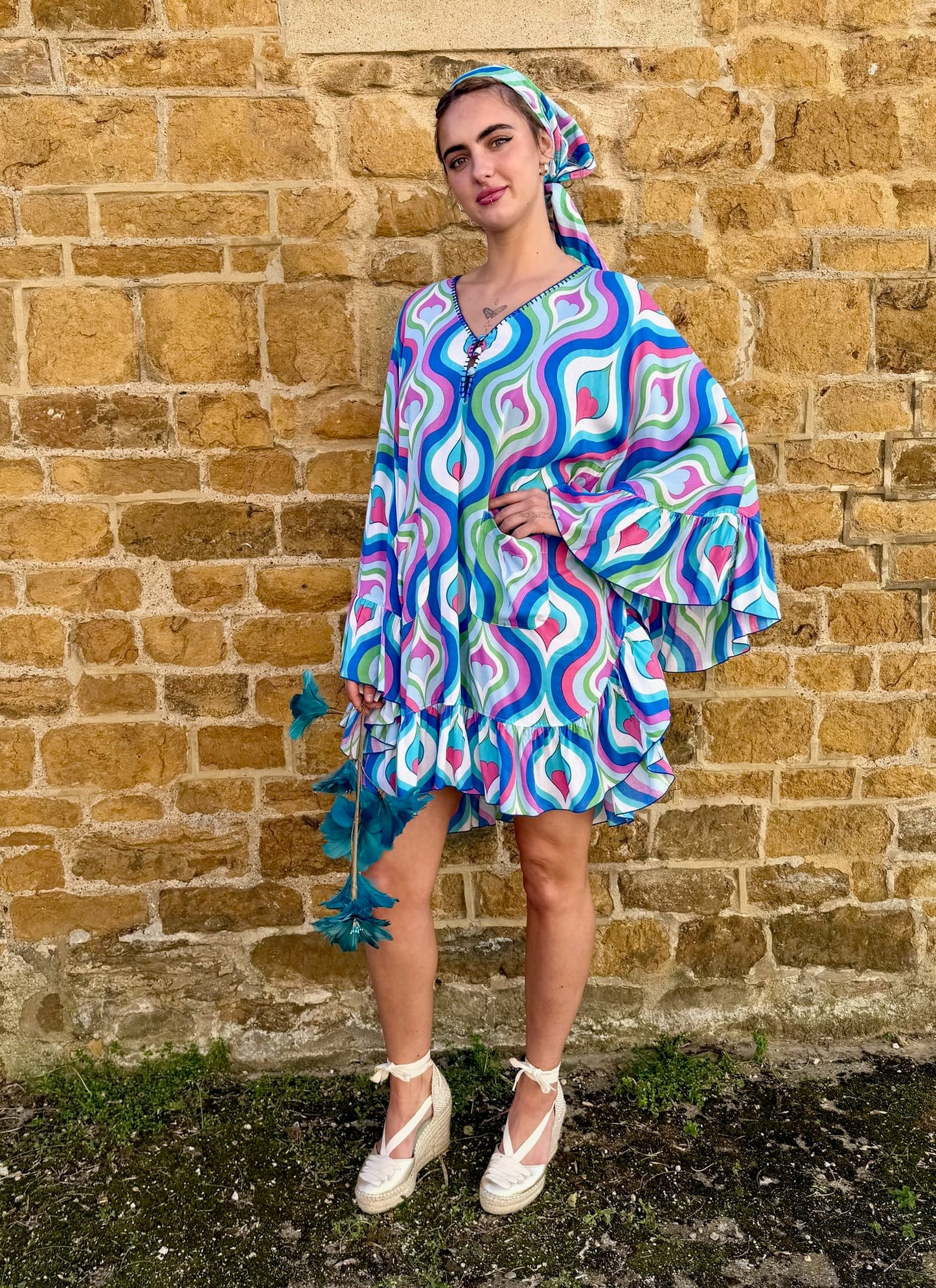 Feather & Find Dresses Angel Poncho in Love Vibrations