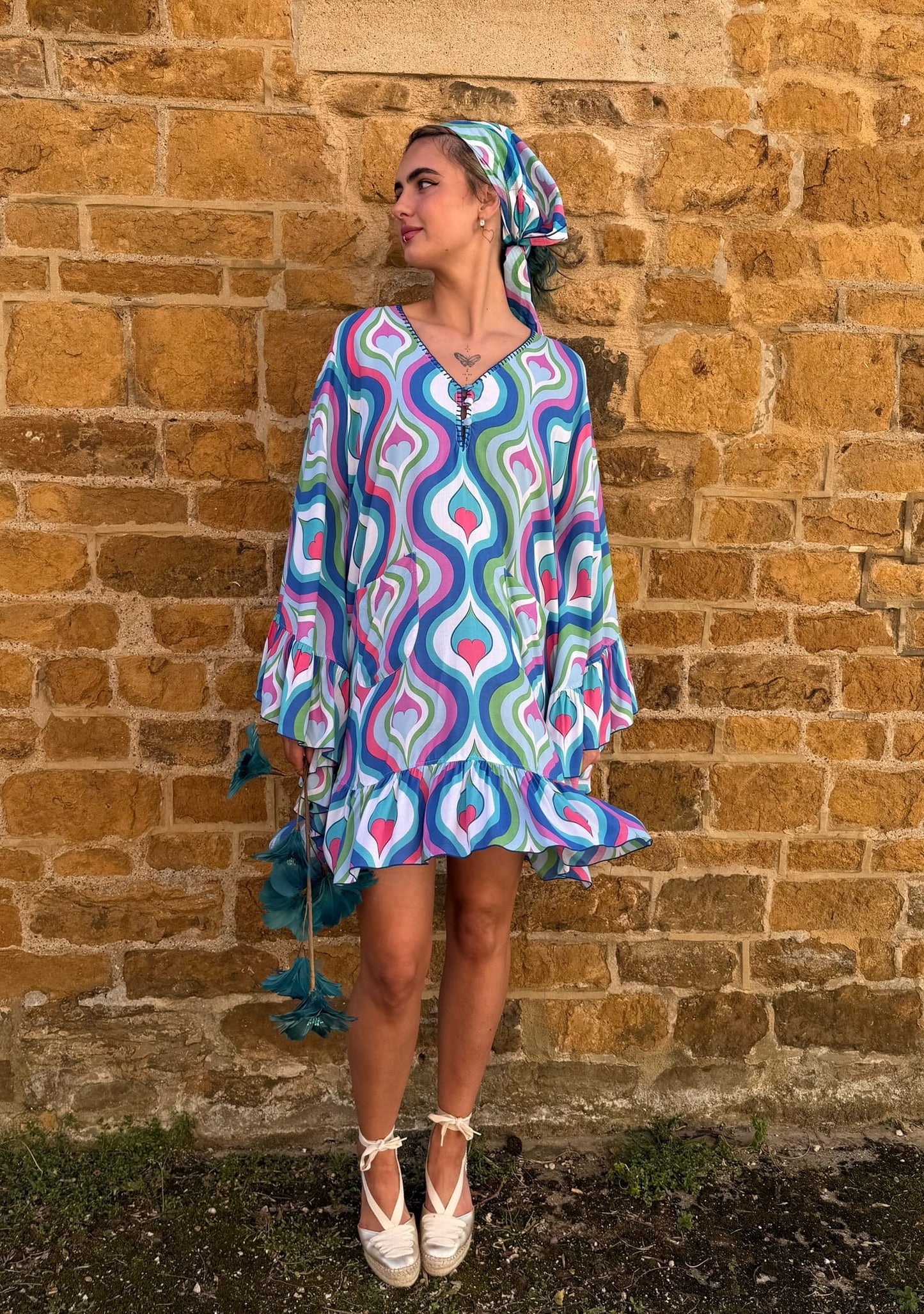 Feather & Find Dresses Angel Poncho in Love Vibrations
