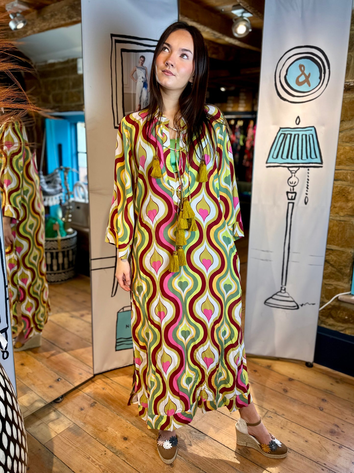 Feather & Find Dresses Eclipse Kaftan in Heart Space