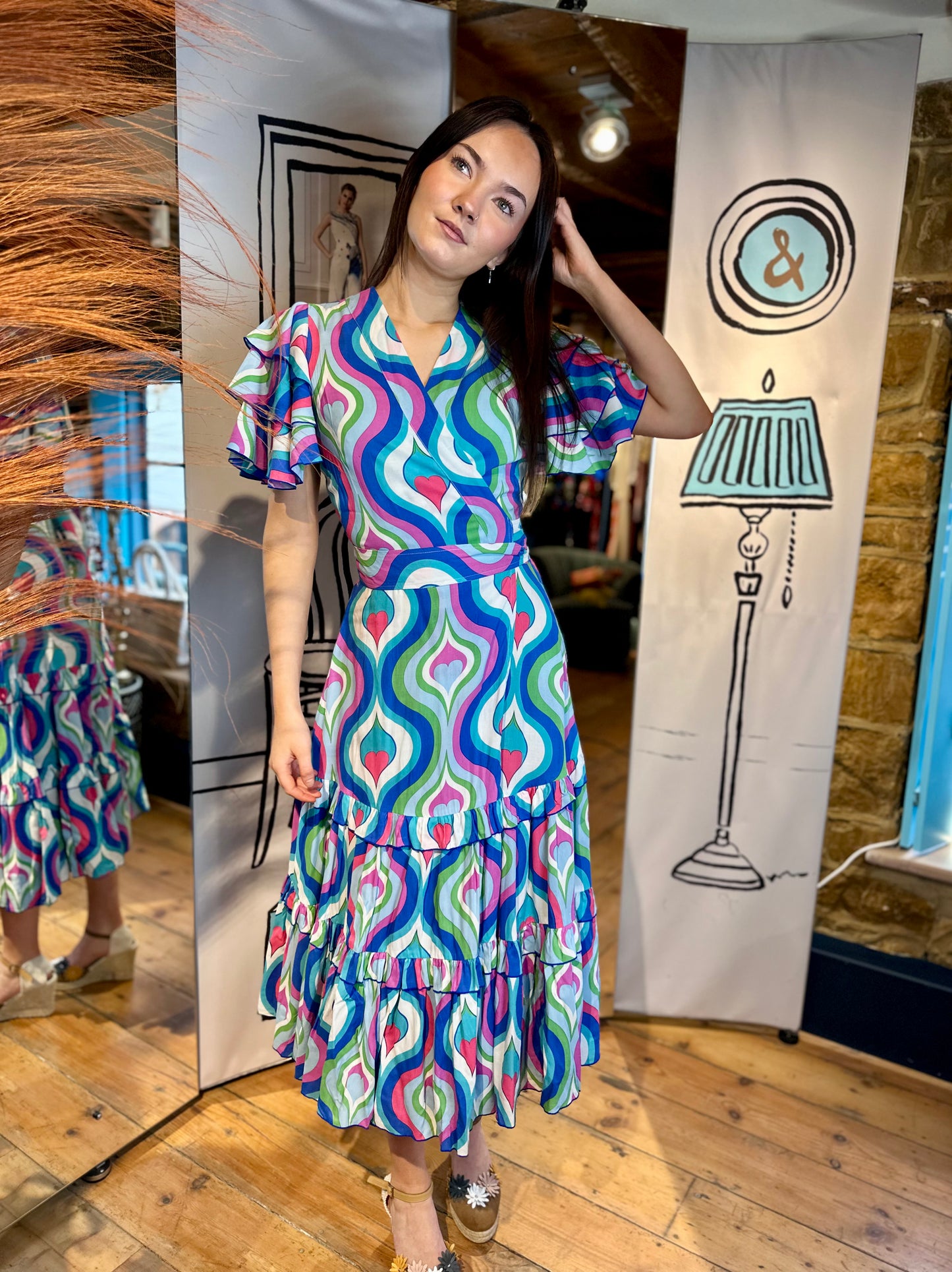 Feather & Find Dresses Morel Wrap Dress Love Vibrations