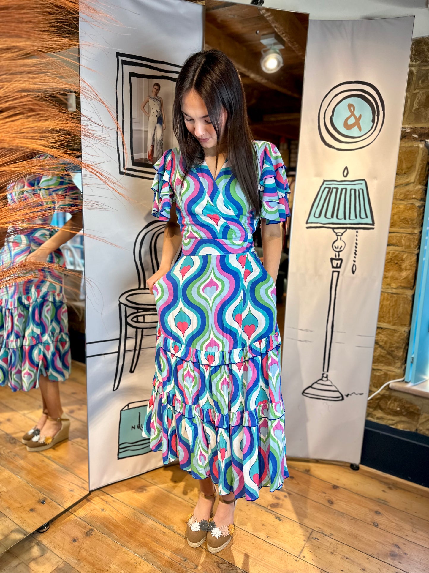 Feather & Find Dresses Morel Wrap Dress Love Vibrations