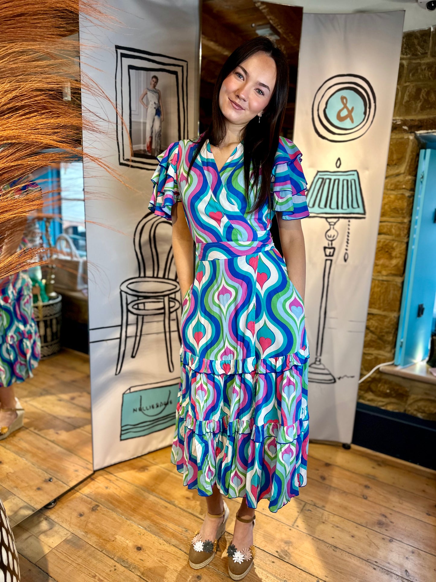 Feather & Find Dresses Morel Wrap Dress Love Vibrations