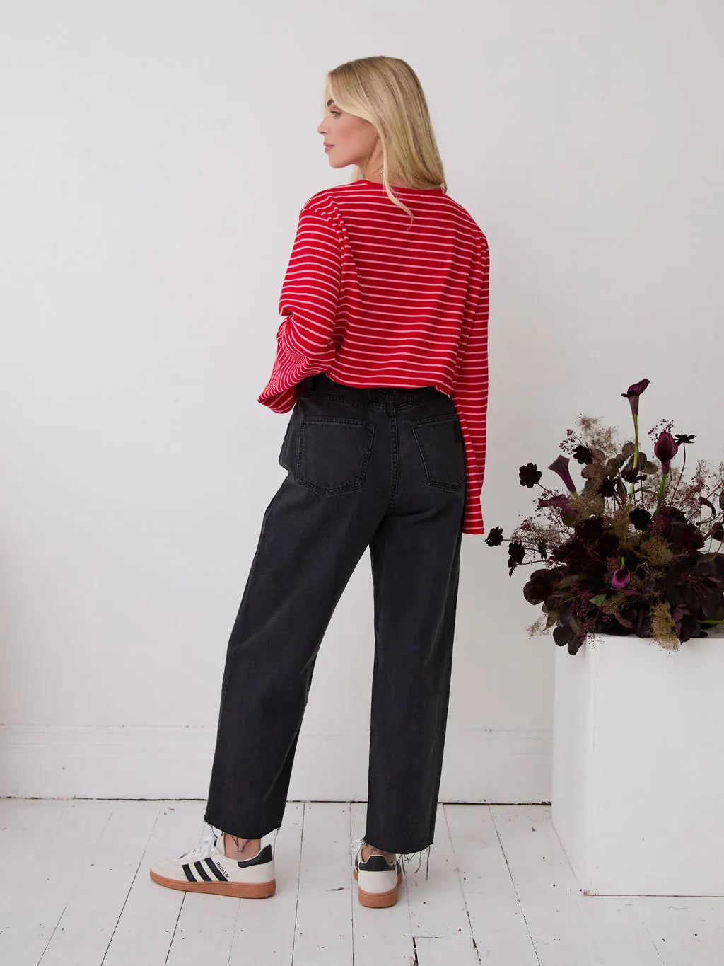 Fika Edit Tops Celine Red & Pink Stripe Super Soft Top