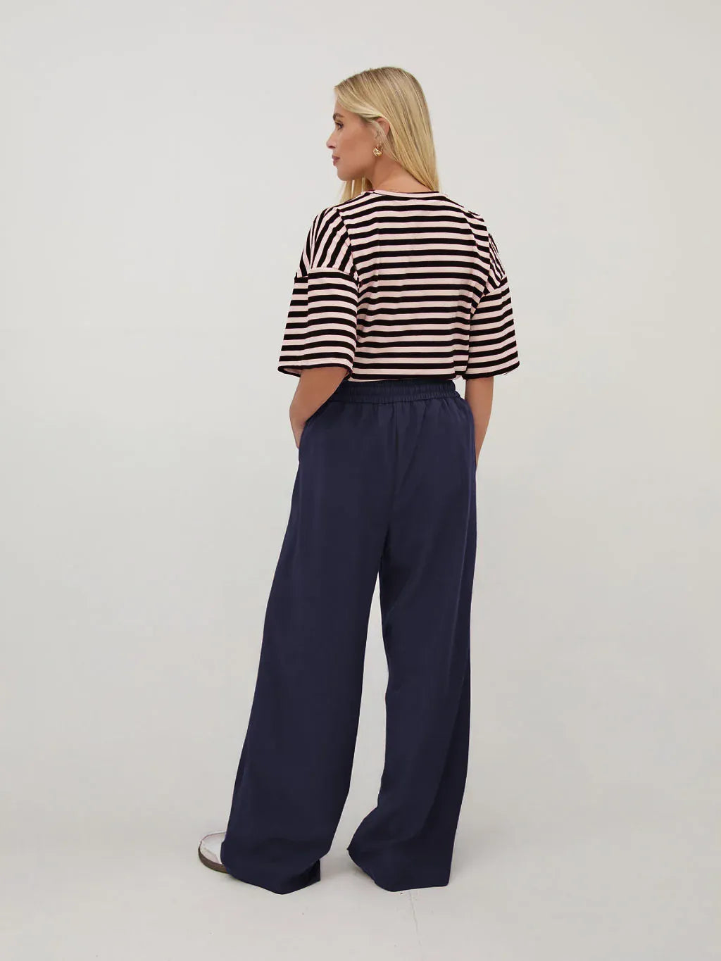 Fika Edit Trousers Ebba Navy Peached Trousers