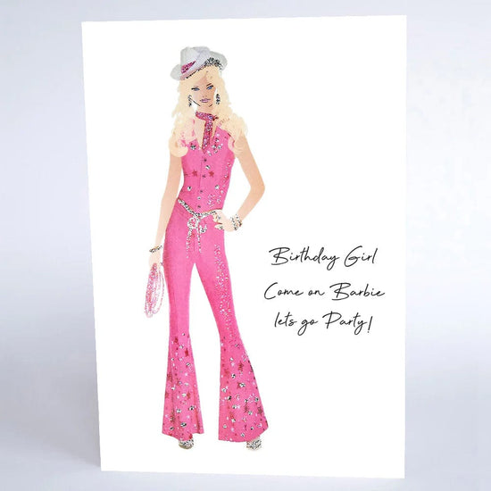 Five Dollar Shake Greetings Cards Come on Barbie, Lets Go Party Card