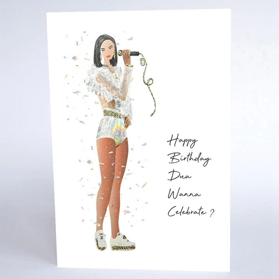 Five Dollar Shake Greetings Cards Dua Wanna Celebrate? Card