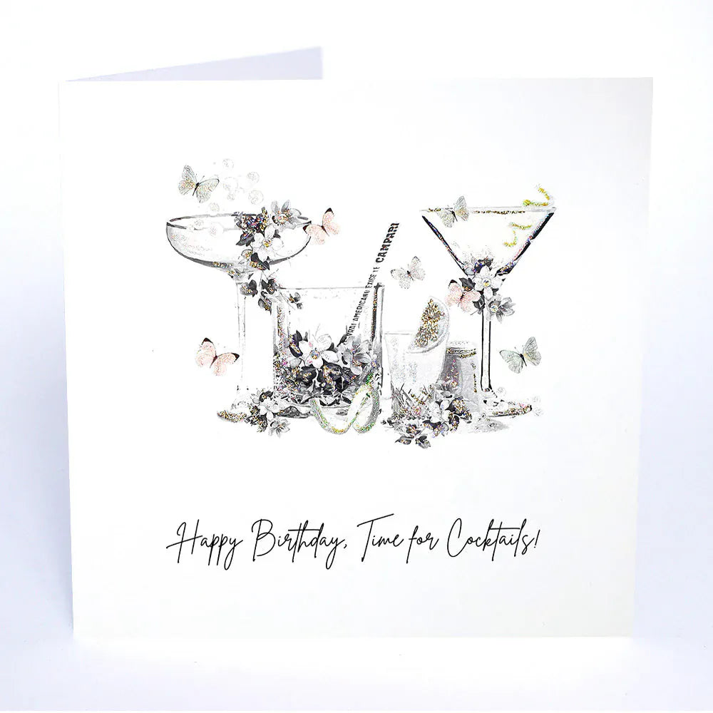 Five Dollar Shake Greetings Cards Happy Birthday, Time for Cocktails