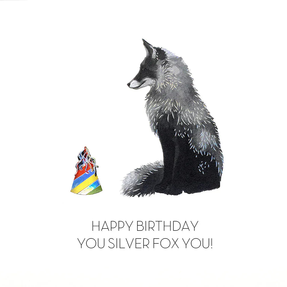 Five Dollar Shake Greetings Cards Happy Birthday You Silver Fox You!