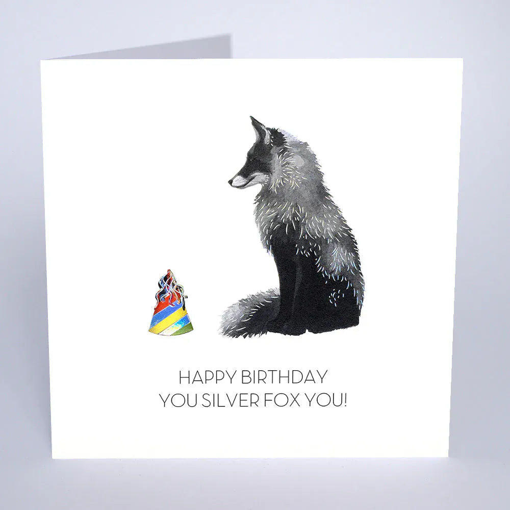Five Dollar Shake Greetings Cards Happy Birthday You Silver Fox You!