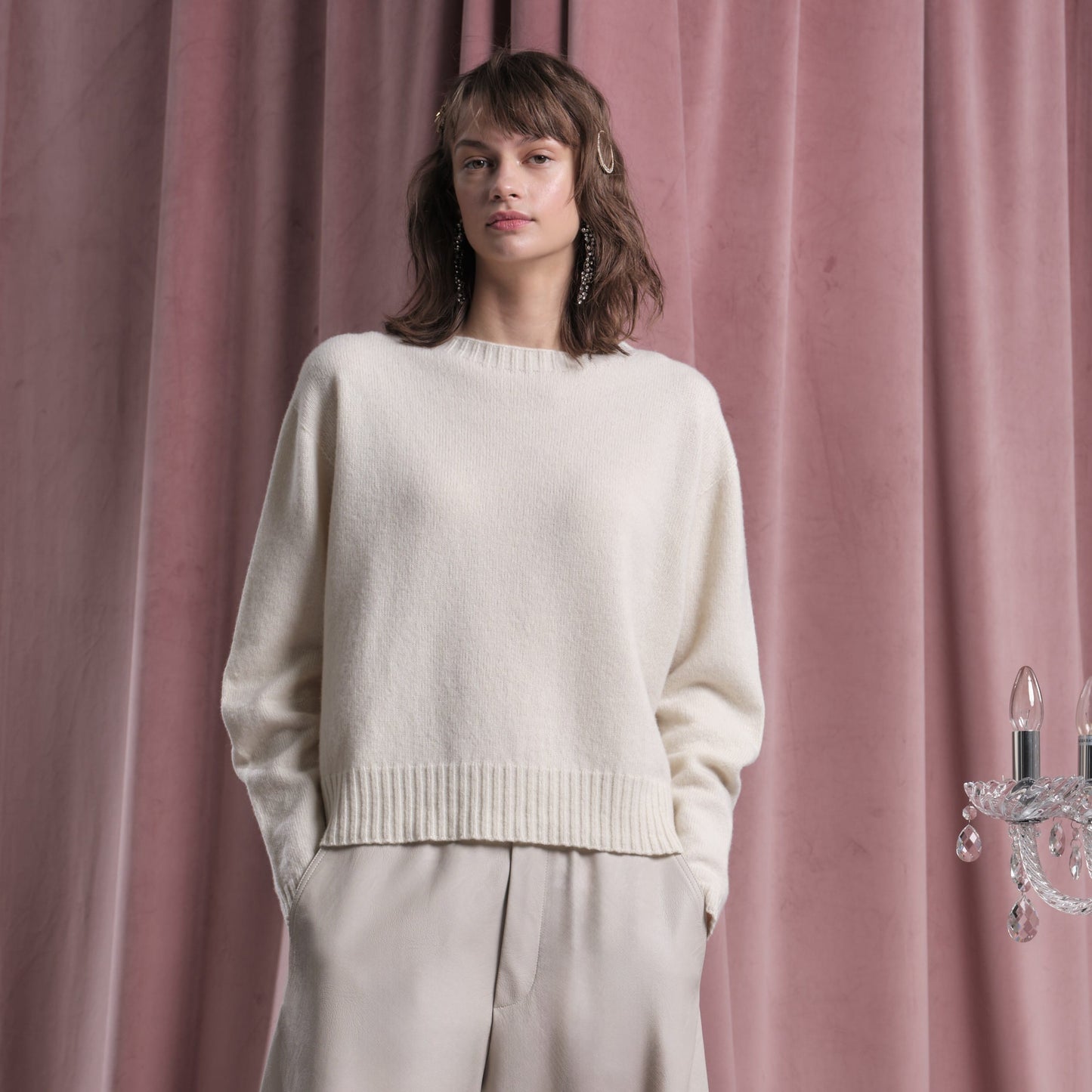 Floor Knitwear Clara Relaxed Knit in Winter White