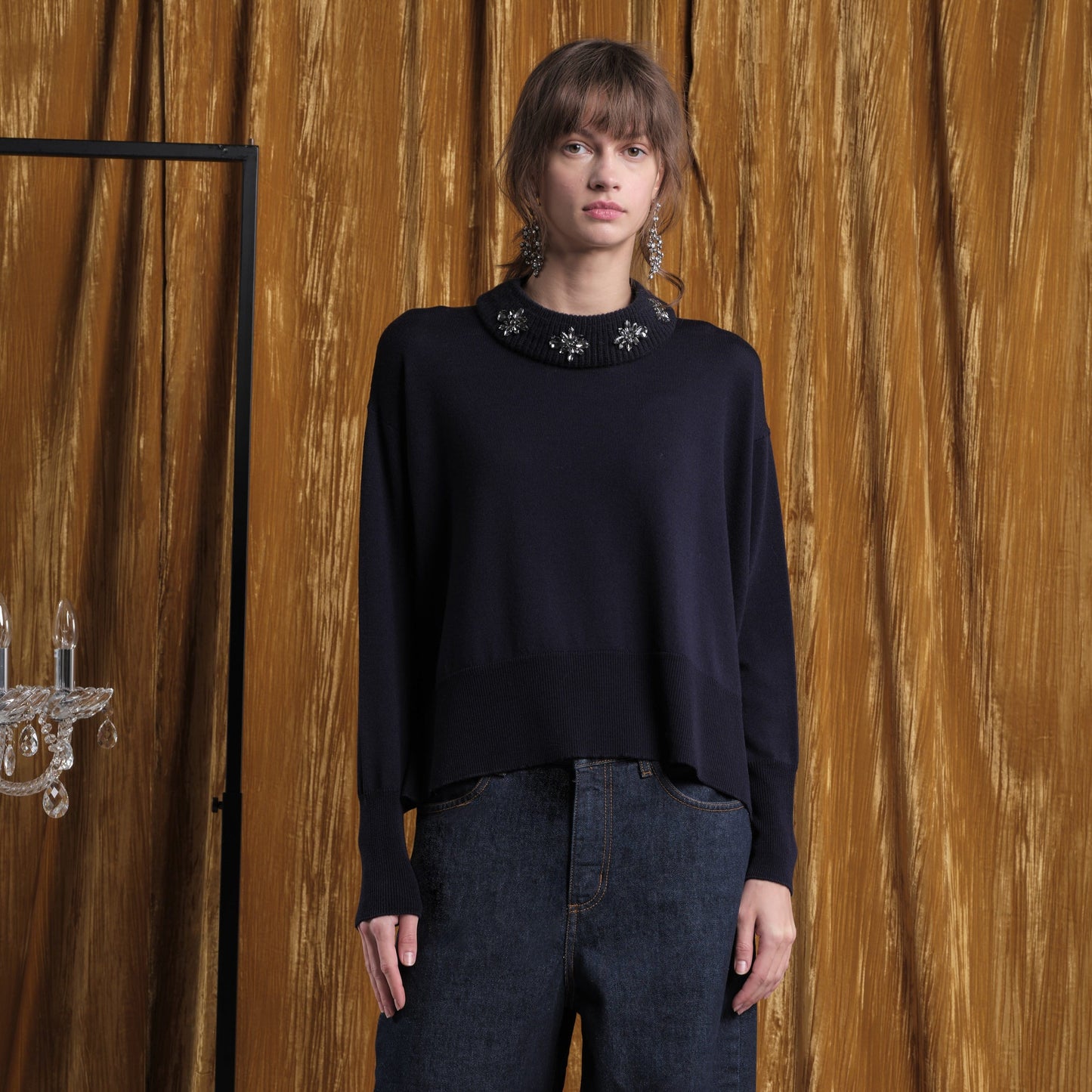 Floor Knitwear Saskia Relaxed Knit in Midnight Navy