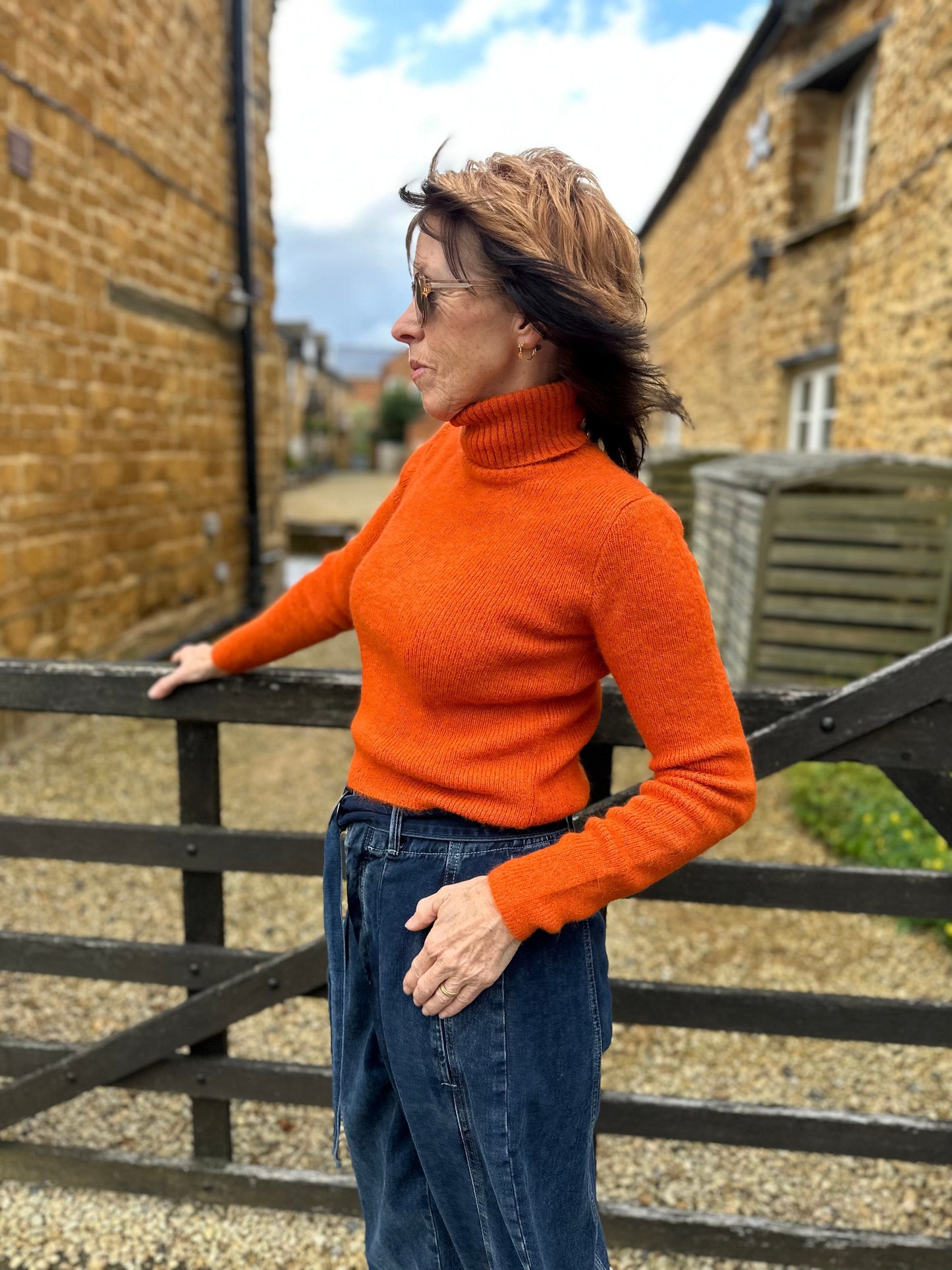 FRINGE Knitwear Brigitte Jumper Burnt Orange