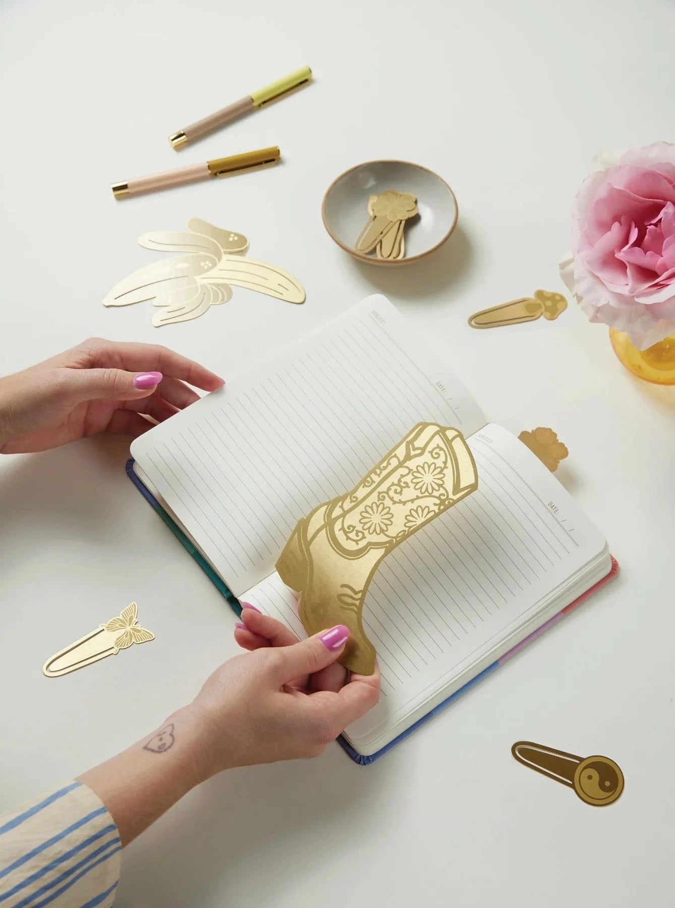 Gentlemen's Hardware Bookmarks Brass Bookmark - Cowgirl Boot