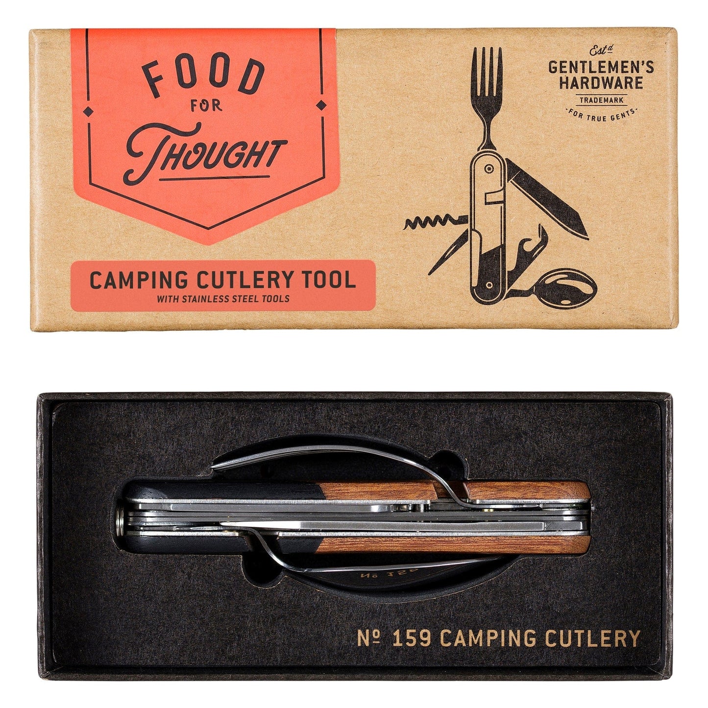 Gentlemen's Hardware Camping Utensils Camping Cutlery Tool (Wood)