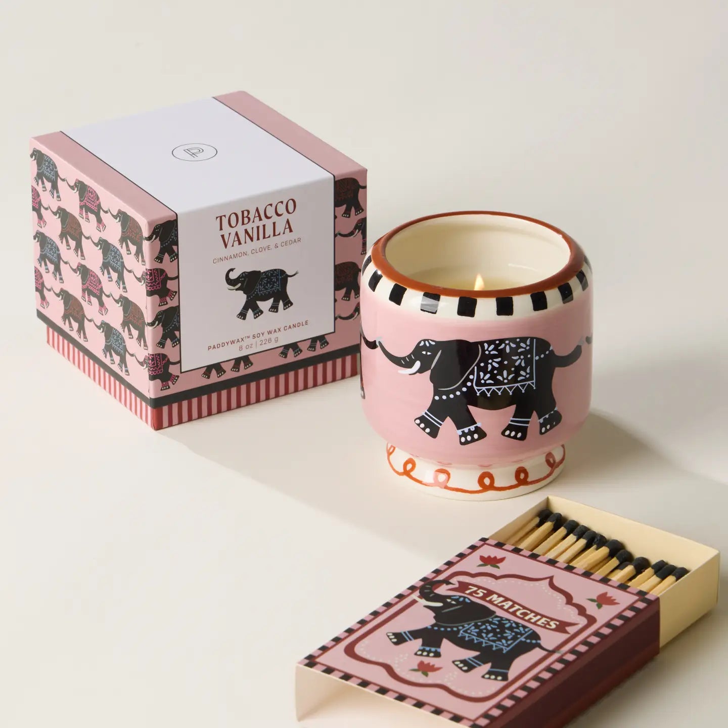 Gentlemen's Hardware Elephant Ceramic Candle Tobacco and Vanilla
