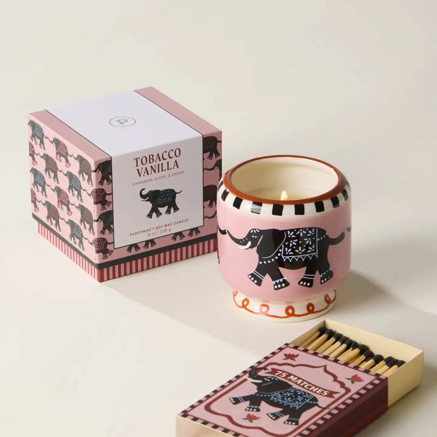 Gentlemen's Hardware Elephant Ceramic Candle Tobacco and Vanilla