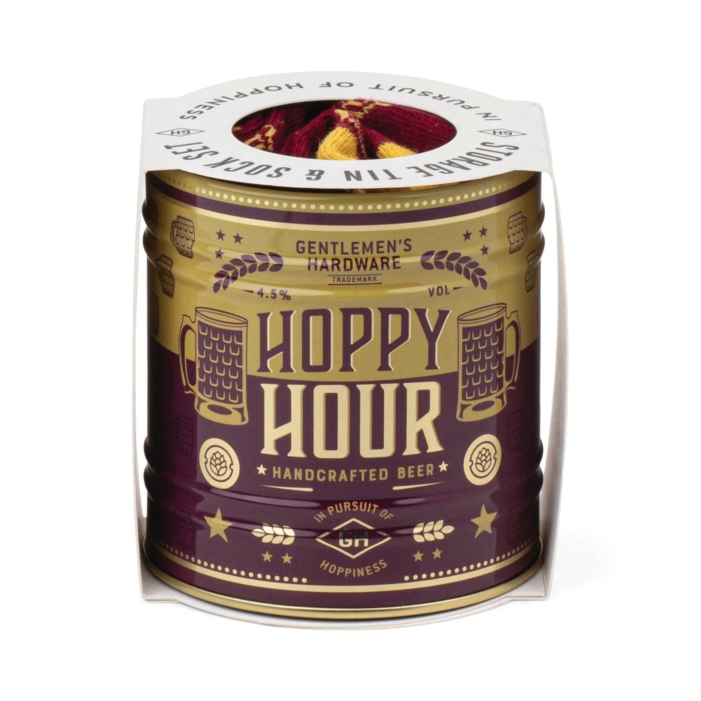 Gentlemen's Hardware Gifts Socks in a Can - Beer