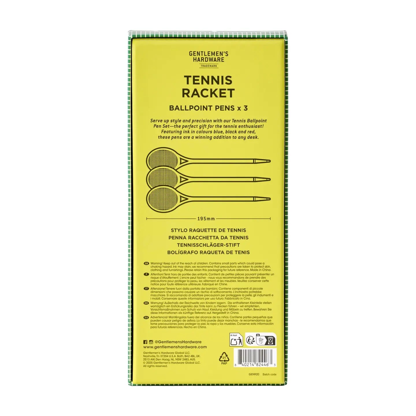 Gentlemen's Hardware Home Tennis Pens